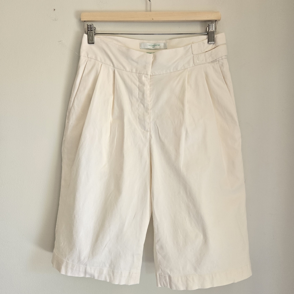 VTG NWOT LIZ CLAIRBORNE GOLF Stretch Cotton Bermuda Shorts* Ivory sz6